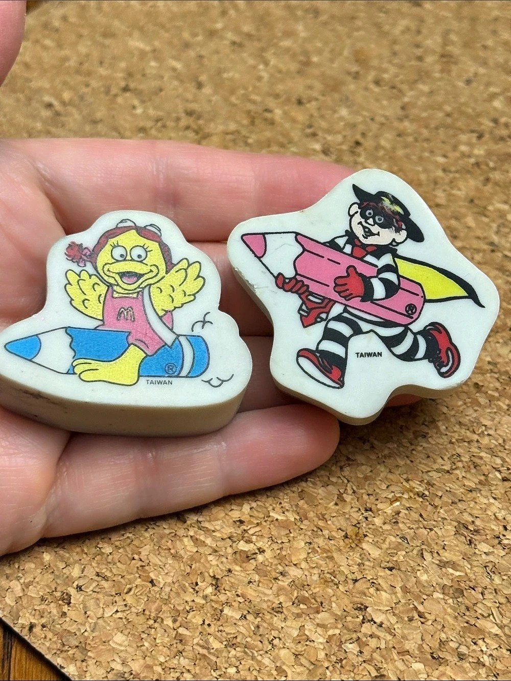 Vintage 1980s McDonald's Collector McDonald's Birdie Hamburglar Character Eraser